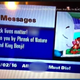 A blurred-out copy of the racist message that appeared on some Charter Spectrum cable customers’ set-top boxes
WFAA8 screenshot